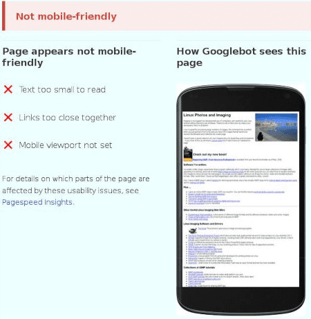 not mobile friendly